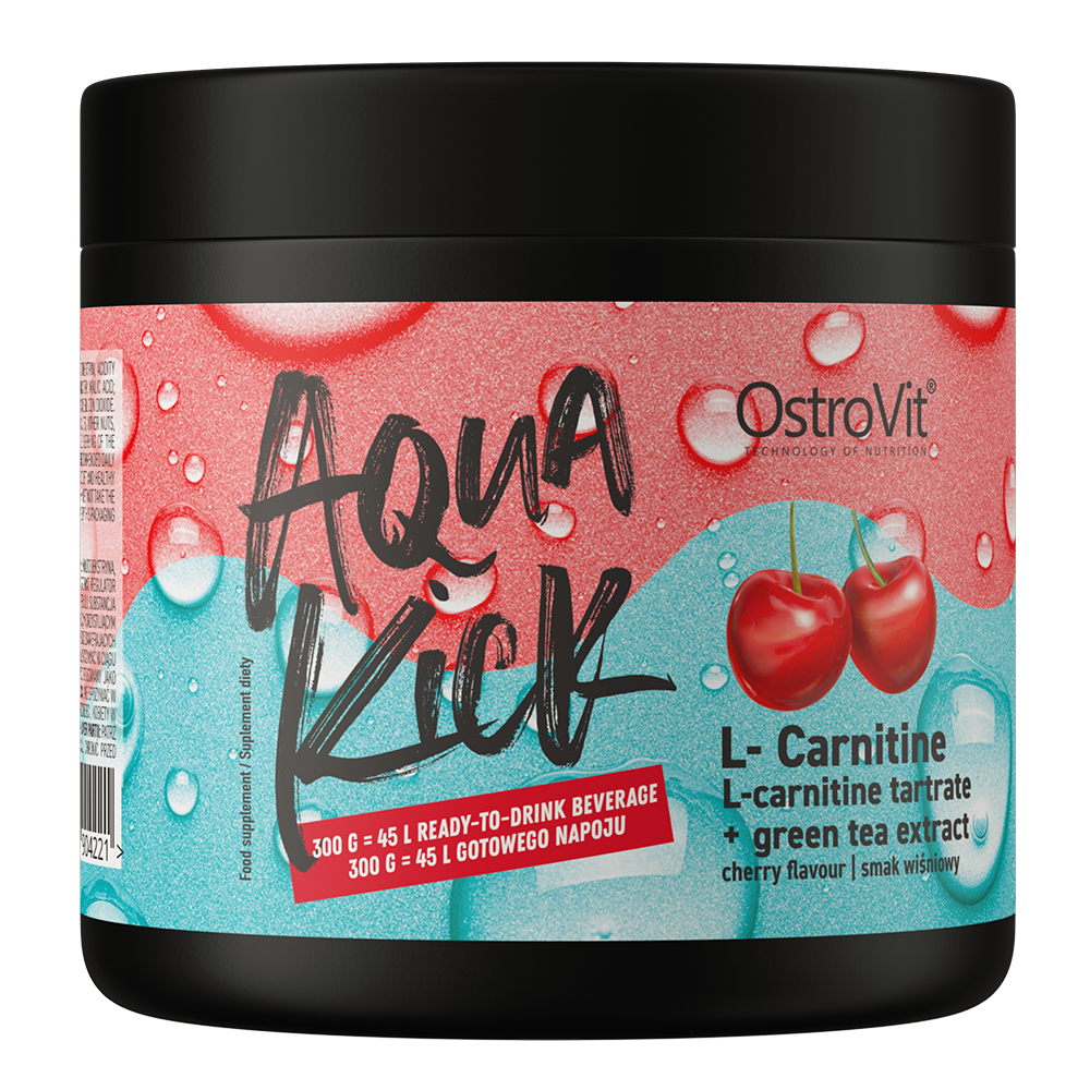 OstroVit Aqua Kick L-Carnitin 300 g Veganer Präparat mit L-Carnitin-Tartrat und Grüntee-Extrakt
