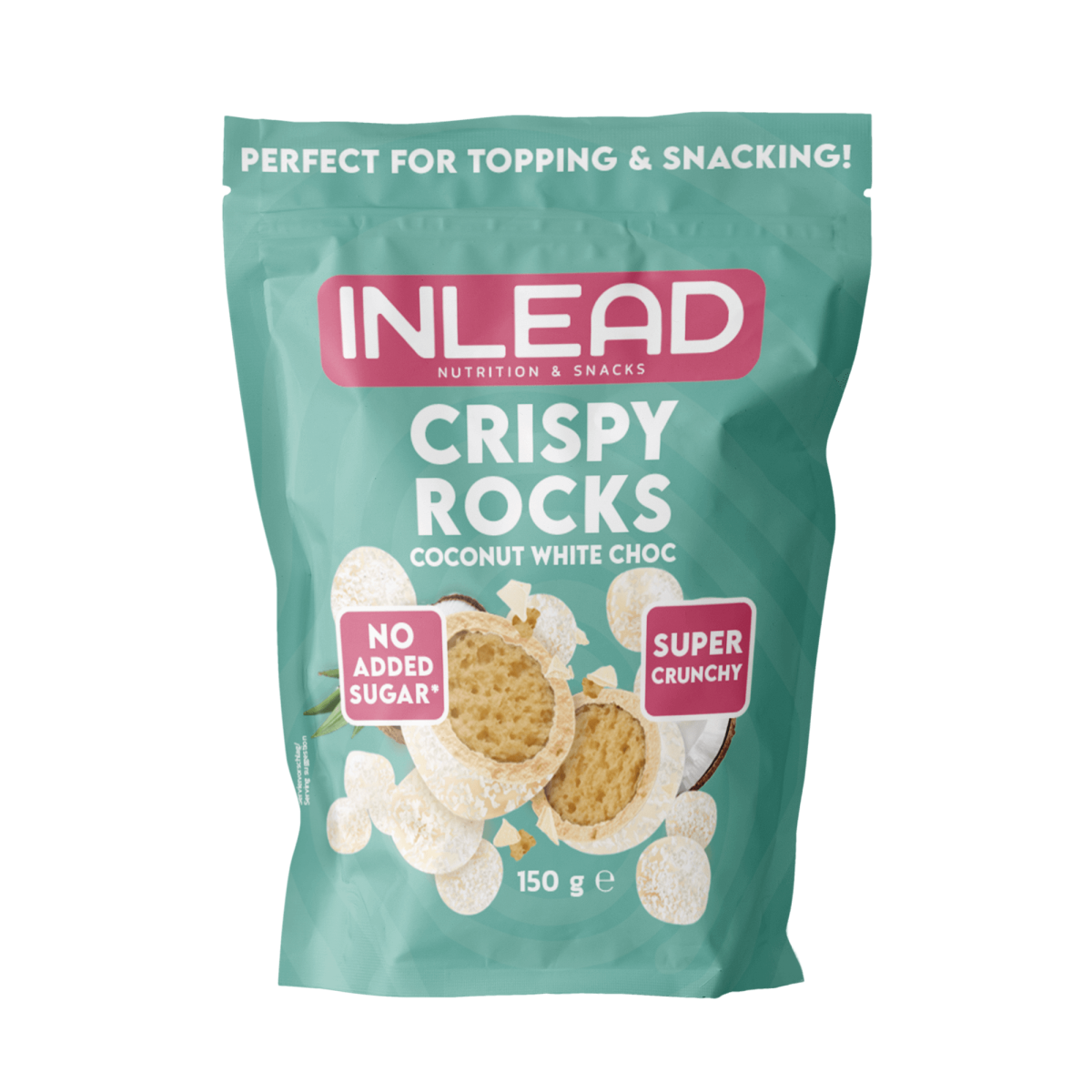 Inlead Crispy Rocks 150g White Choc Coconut