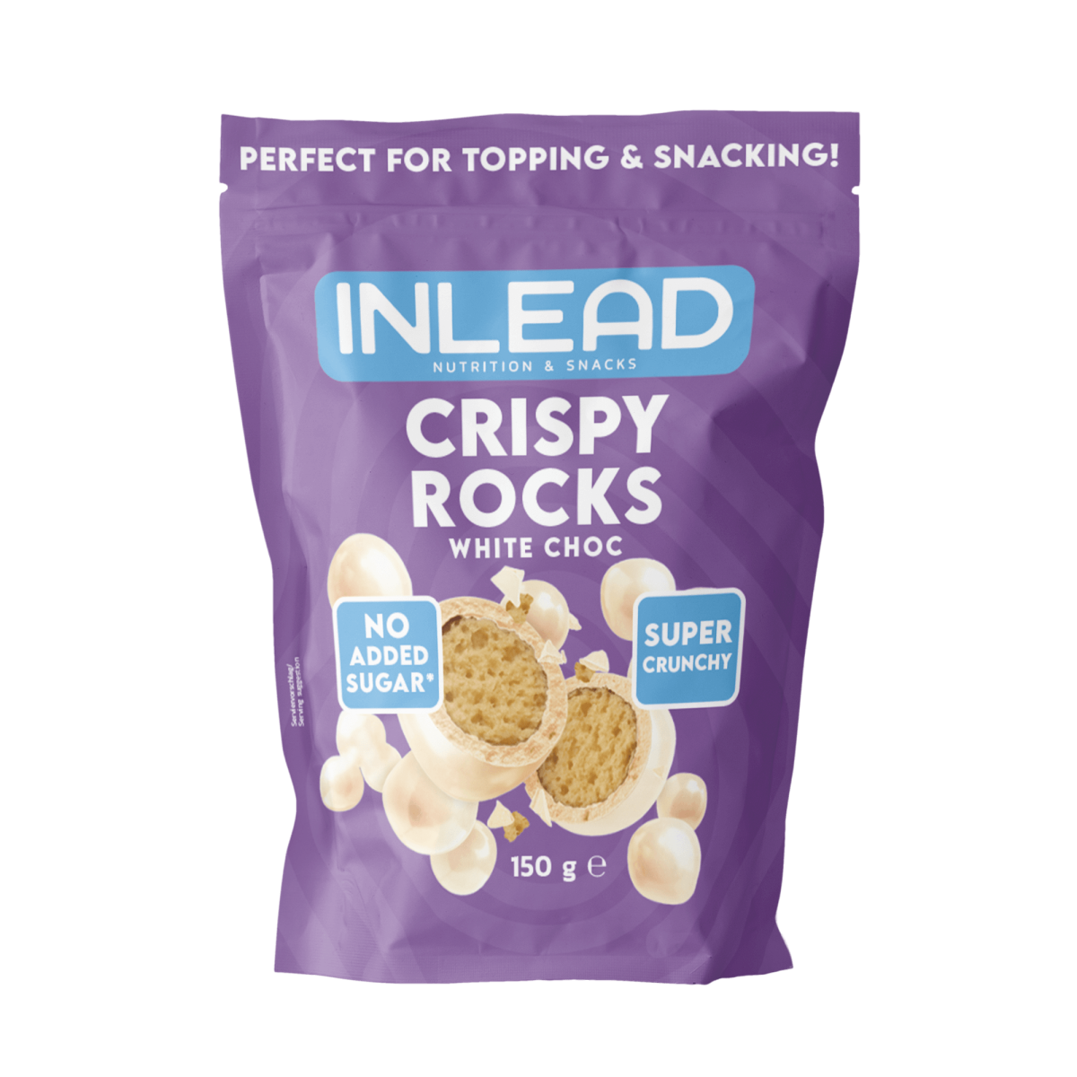 Inlead Crispy Rocks 150g White Choc