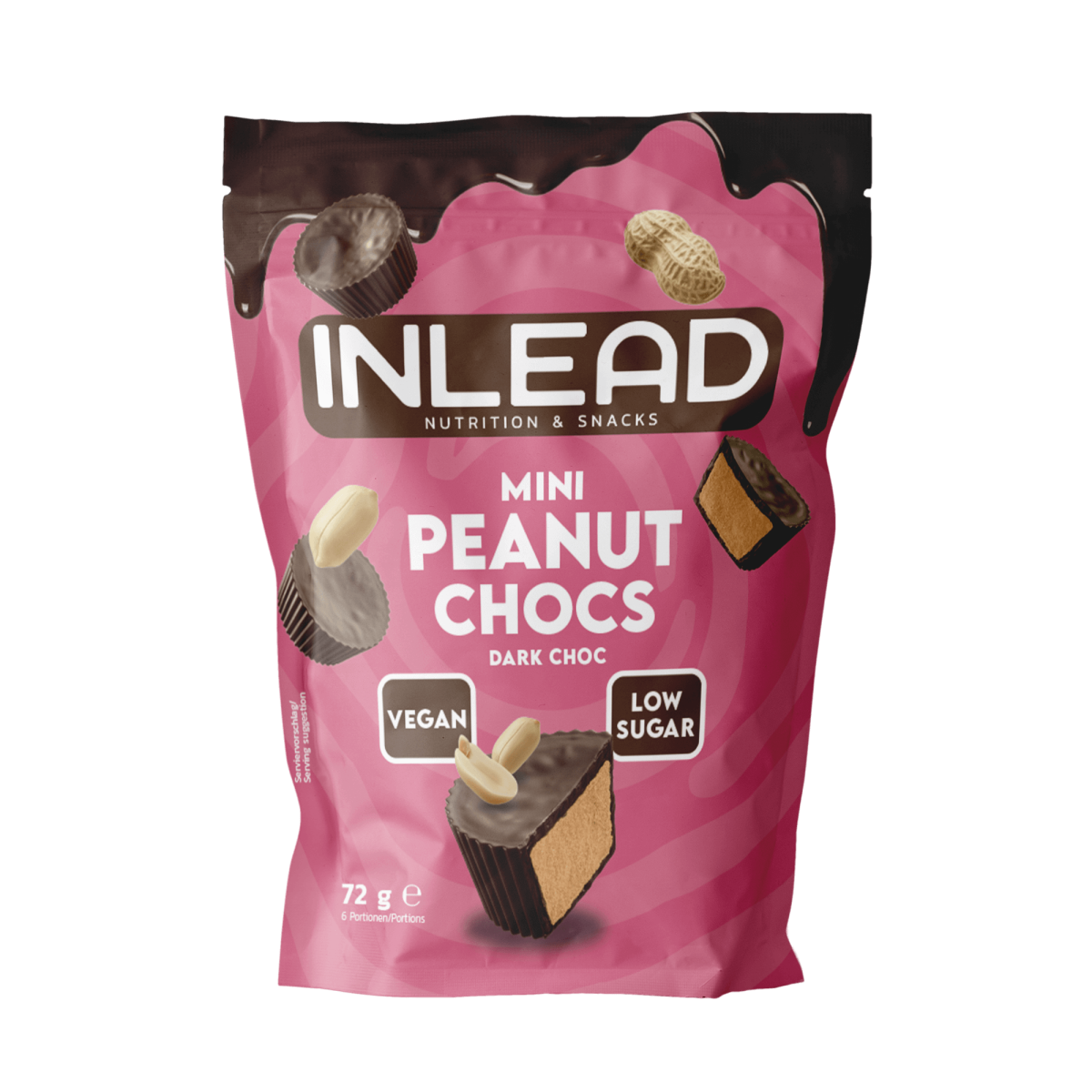 Inlead Mini Peanut Chocs 72g Dark Choc