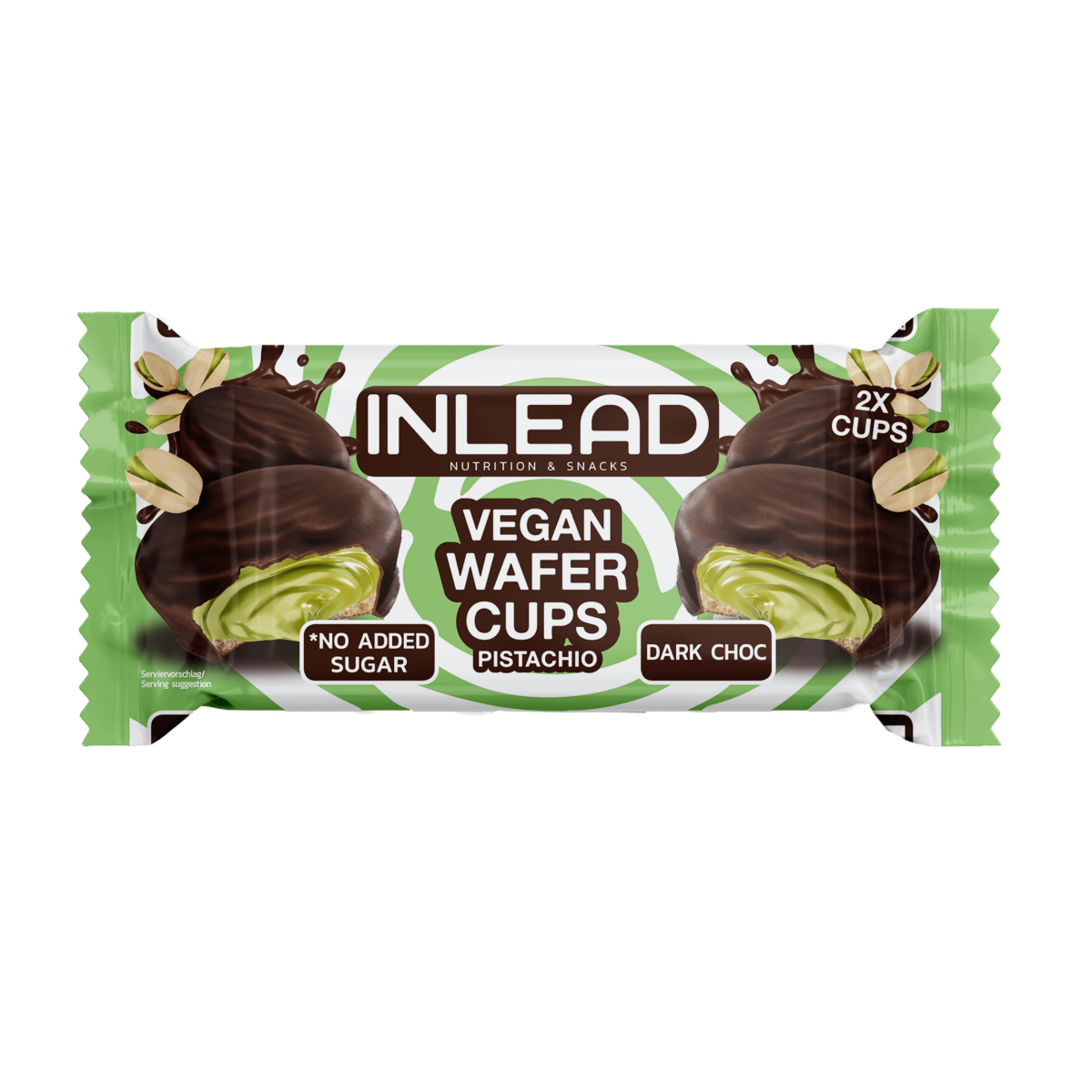 Inlead Wafer Cups 1x 50 g Vegan Pistachio Dark Choc