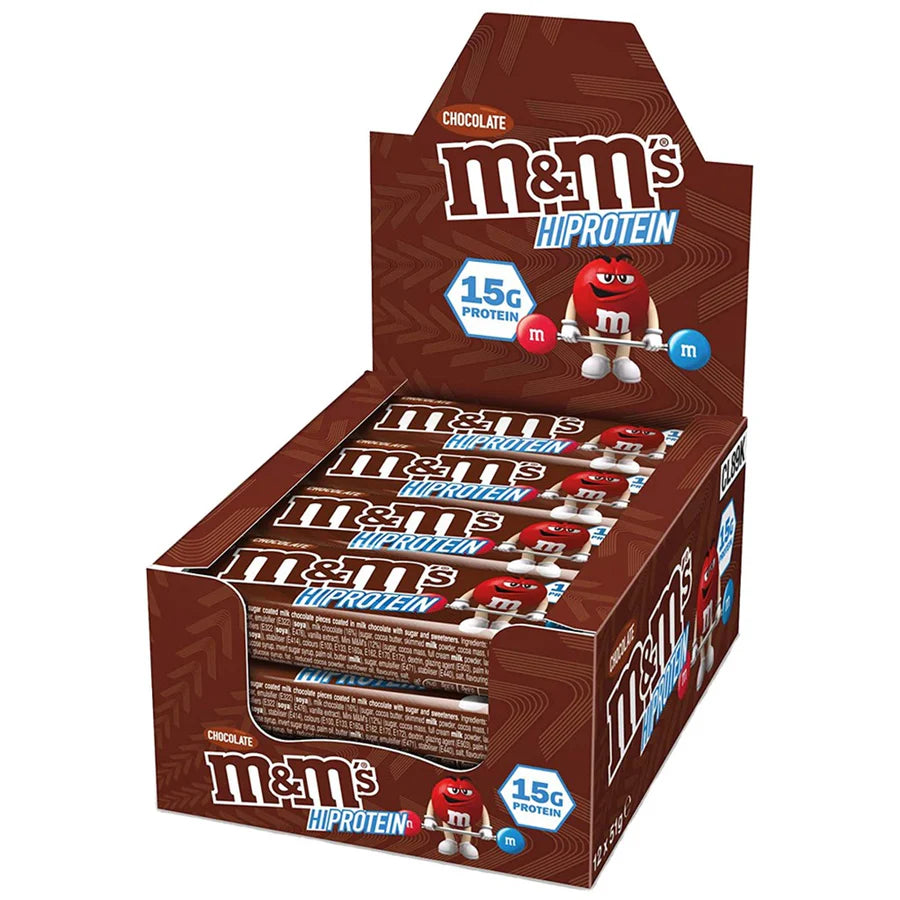 M&M Protein Bar, 12 x 51g Riegel, Chocolate