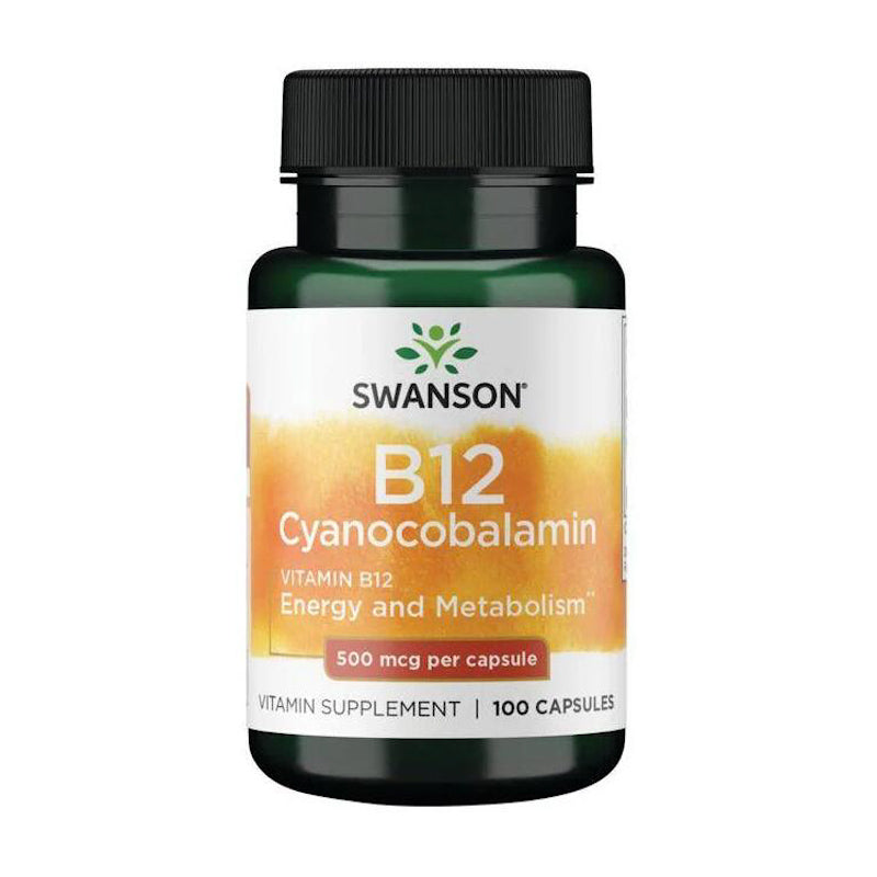 Swanson Vitamin B12 Cyanocobalamin 500 mcg, 100 Kapseln