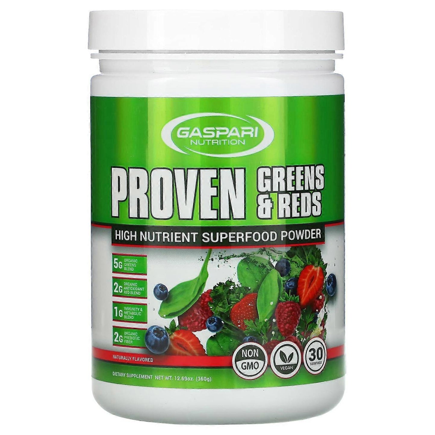 Gaspari Nutrition Proven Greens & Reds, Natural - 360 grams