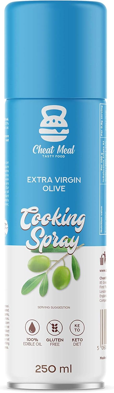 Cheat Meal Nutrition Cooking Spray Extra Virgin Olive 250 ml