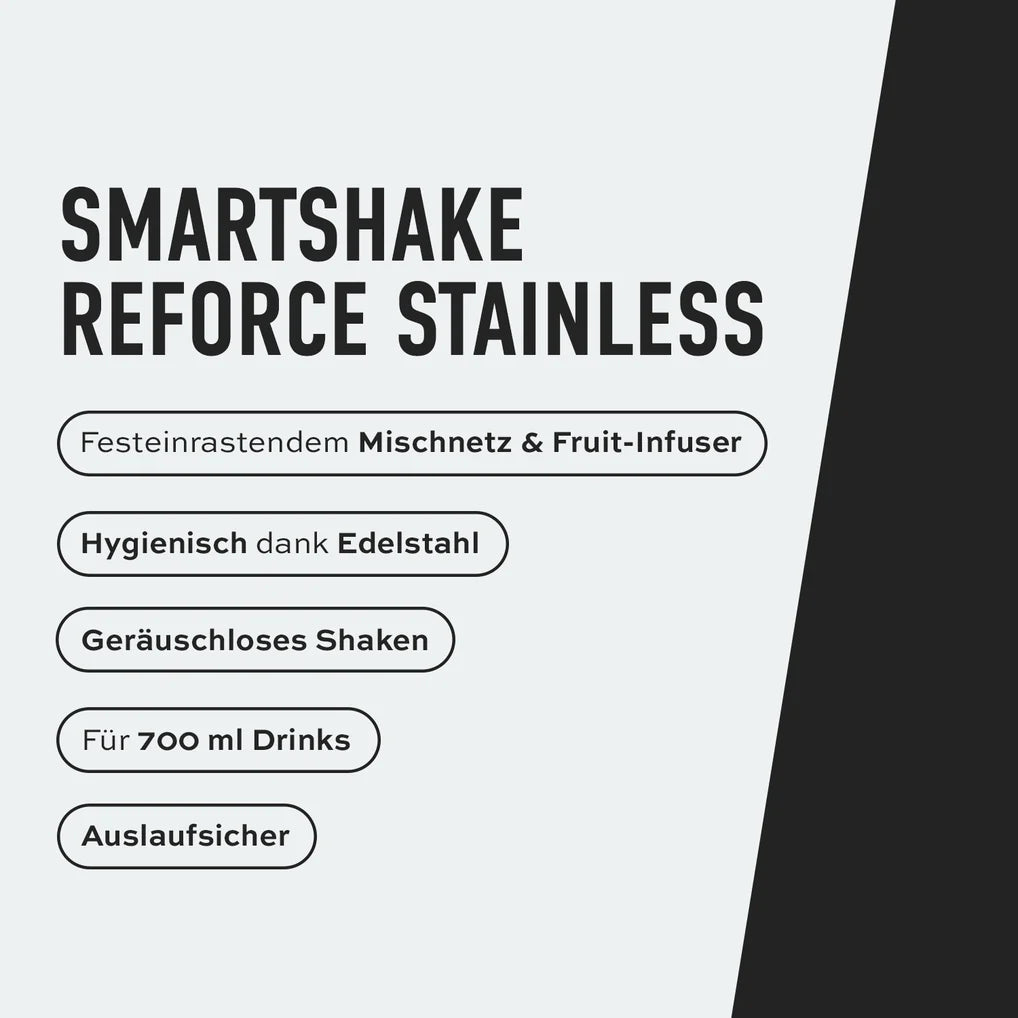 Smartshake Edelstahl Shaker Robuster Edelstahl-Shaker für 700 ml kalte & warme Drinks