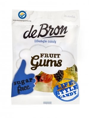 De Bron Fruit-Gums,Jelly Bears,Cola Gums,Cherry Gums,Weingummis zuckerfrei