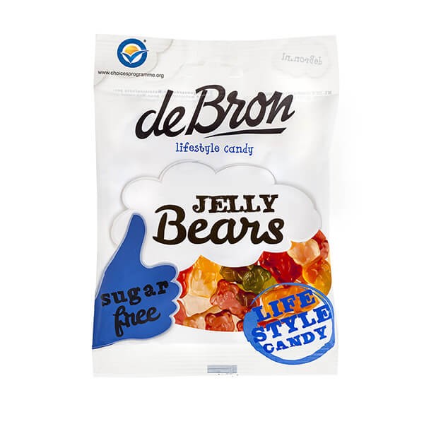 De Bron Fruit-Gums,Jelly Bears,Cola Gums,Cherry Gums,Weingummis zuckerfrei